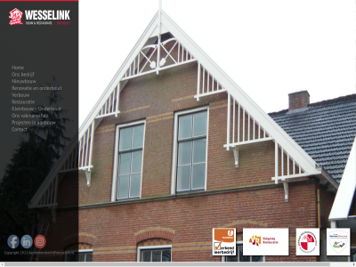 2013 aanbouw aannemersbedrijfwesselink.nl bedrijf contact copyright hom kleinbouw nieuwbouw onderhoud project renovatie restauratie vakmanschap verbouw