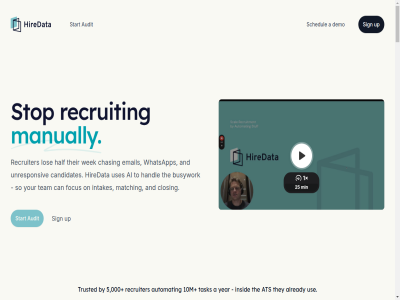 000 10 10m 2026 5 a acros activity admin again against agencies agreement ahead ai all already and are ats audit automat automates automatically automation behavior behind best boost burning by can channel chos closing communication community competitor copyright dashboard data day deal demo directly do don doubl efficiently eliminates email every exactly exist extra fall falling faster fill find firm fit focus follow follow-up for free from further get half happ happen headcount helping hiredata hiring hour how human improv improves insid instantly into it just kep learn learning leaving lift ll login lost manually messag missed mor much multi multi-channel never new no on only opportunities or out output peopl performanc personalized placement policy privacy process product re recruit recruiter reminder repetitiv reserved right roi roles run s sav saving scal scaling schedul scor seamlessly see servic setup sign simpl skill smarter so stack staffing start status stop support synced t tabl task team technical term that the their they tim to together tol top track transformational trusted typing unanswered up updates ups use uses using videos wait waiting wek what whatsapp when wher whil why with without work workflow year you your zero