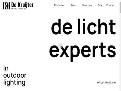 blog expert hom info@dekruijter.nl kruijter licht lighting outdor project public recent werk