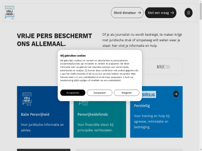 3 aandacht aanleid aanpass aanvecht aanvrag accepter actueel ademt advertenties advies adviser agressie all allemal analys analyser balie bedreig bedreigd behulpzam bekijk belang belangrijk belemmer bent beperk bescherm beschermt beschrijft best betekenis bied biedt bijdrag bijvoorbeeld blijv breedst collega combiner commerciel content cookiebeleid cookies cookieverklar daarom dag dankzij del democratie denk dient disclaimer donateur donatie draagt drag dreigend druk dwingend e e-mail eerst elk en financiel fond freelanc gat gebruik gedreigd gegeven genootschap geschrev gev gevang hen herdenk hierover hoofdredacteur hulp iederen incident informatie initiatief intimidatie intrek inzet jaarlijk jar journalist journalistiek jouw juist juridisch kennisbank kijk klein knel knelpunt knop kom krijg krijgt kunt leest les let luister maakt maatschapp machtig mag mail mak manier media mee meegemaakt meerder mei meld moet mogelijk nederland nieuwsgar nodig nvj onafhank ondersteun ondervindt ondervond onderzoek onz opdracht opgericht opkom over pak partij partner per personaliser persveil persvrij persvrijheid.nl persvrijheidsfond persvrijheidsmonitor politieoptred praktijk praktisch principiel privacyreglement procedur procedures publicatie publicer raakt rechtszak redacteur redacties regelmat rol ruimt s sam samenlev services simpelweg situatie situaties social socialmediafuncties sprak stan standhoudt stapp start stat stel sterker steun steunpunt stichting student tegenover ter tijden toestemm training twijfel uitoefen uitvoer vanweg vanzelfsprek veilig verded verder veren verker vermoord verschijnt verschil verstrekt verwijder verwijz verzameld via vind vindt voer vrag vrij vrijheid wanner war we weiger werk wet wij wijzig wilt woord word zin zit zorg zorgvuld