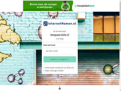 bespaarvisie.nl bod breng dan.com doe domeinnam eur gegeven kop kost overdracht verborg vertrouwd via volgend