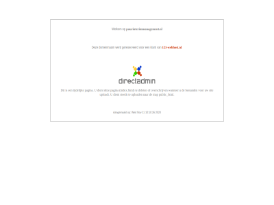 10 11 123-webhost.nl 2020 26 aangemaakt domeinnam gereserveerd klant nov puurinterimmanagement.nl wed welkom