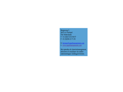 +31 0 05 23 294 3633 5 53 6 63 71 96 97 adviser aj bergseweg consult consultant e f herman@oggelmanagement.com holdingactiviteit i interim management netherland oggel ondernem optred t the vreeland www.oggelmanagement.com
