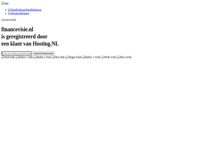 domeinnam financevisie.nl geregistreerd gereserveerd handleid hosting.nl inlogg klant