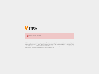 an error occurred oop typo3.org