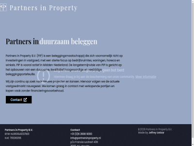 +31 0 2026 2898 3565 40b 6 76506096 9000 ac actief actuel b.v bedrijfsruimtes belegg beleggingsmaatschappij beleggingsportefeuill btw by contact continu duurzam financieringsvoorbehoud focus fransiscusdref gericht grag hiervor hoogwaard horeca info@partnersinproperty.nl invester izelar jeffrey kans kom kop kvk kwalitatief langetermijnvisie mad mid midden-nederland nauwgezet nederland nieuw nl860649337b01 opbouw p/a partij partner pip project property richt sterk utrecht vak vastgoed vastgoedmarkt veelzijd verkop volg vooral voornam we wij winkel woning zoek ⓒ