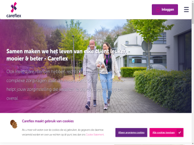 all allen anoniem beter blijv careflex client complex complexiteit cookie cookies daarmee druk elk fijn gebruik gegeven helpt inlogg jouw kwaliteit kwaliteitszorg kwetsbar les leuker lev lever maakt mak mens missie mooier overal punt recht sam som stat statement toestan verhoogd verzameld we wet wij wilt zorg zorginstell zorgvrag