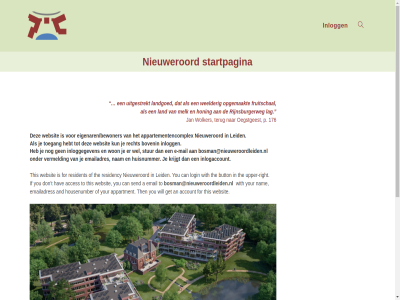 176 a acces account an and appartementencomplex appartment artist bewoner bosman@nieuweroordleiden.nl bovenin button by can copyright don e e-mail eigenar eigenaren/bewoners email emailadres for ga get hav hebt honing housenumber huisnummer if impression inhoud inlogaccount inlogg inloggegeven jan krijgt kun lag land leid login mail melk nam nieuweroord oceanwp oegstgeest p recht residency resident right rijnsburgerweg send startpagina stur t terug the them then this to toegang toggl upper upper-right vermeld websit wel will with wolker won wordpres you your zoek