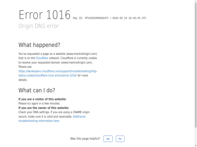 -05 -19 /support/troubleshooting/http-status-codes/cloudflare-1xxx-errors/error-1016/ 1016 18 2026 40 45 9fe53b59990dd4f2 a additional again and are by can check click cloudflar cnam currently detail developers.cloudflare.com developers.cloudflare.com/support/troubleshooting/http-status-codes/cloudflare-1xxx-errors/error-1016/ dns do domain error few for happened helpful her i id if information ip it mak minutes mor network no on origin owner pag performanc pleas ray record requested resolv resolvabl reveal security see setting sur that the this to troubleshot try unabl using utc valid ve visitor websit what www.mantrailingnl.com yes you your