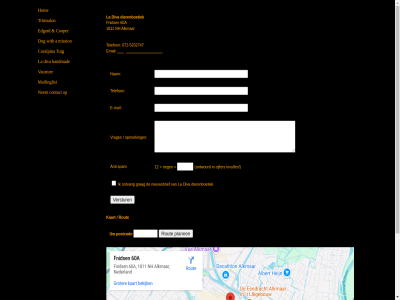 -5202747 072 12 1811 60a a alkmar anti anti-spam antwoord cijfer contact cooper coralpina dierenboetiek diva dog e e-mail edgard email fnids grag handmad hom info@ladivadierenboetiek.nl invull kaart la mail mailinglist mission nam neg nem nh nieuwsbrief ontvang opmerk postcod rout spam telefon trimsalon tuig vacatur vrag with