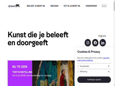 00 10 18 2026 21 30 5 7 aanvull aanwez achternam afdel algemen all allen almer art beeldend begeleid bekijk beleeft belef bent bezig bezoeker binnenkort blijf cardiologie carm city cod collectie context cookie cookies copyright cultur culturel dan decor del dicht doe doe-meubel donderdag doorgeeft dwar e e-mailadres educatie eerder eig elk elkar en engel ervar evenement experimenter extra facebok film flevoland flevoziekenhuis gan gebruik gedragscodes gev gewerkt gratis groei hom hoogt ideeen indrukwek info@jijbentm.art informatie inspiratiebron instagram installaties jij jong jonger jongerencollectief juli juni kamp kijk kleur krijg kunst kunstenar kunstrout kunstwerk kunt land landschap landschapskunst lat leerling les linkedin lop m maakt mailadres mak manier mee mens menu meubel muziek nederland nergen nieuw nieuwsbrief nodigt ogen omgev onderwijs onderwijsprogramma ontdek ontstat onz open performances plek presenteert privacyverklar project publiek qr qr-cod rout ruimt rum s sam samenbreng saus schabracq schrijf sector seedorf september sit slag sluit soort spel stad t/m talent talentenlab talisman tentoonstell ter the theater ticket tijdelijk tip ton vanuit verkenn verklar verrass verschill vervolgen vind volg voornam voorwaard vormt war wereld wereldberoemd werk workshop zes ziekenhuis zien zondag zull