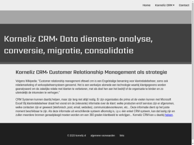 2020 algemen analys consolidatie contact conversie crm customer data dienst help hom korneliz korneliz.nl link management migratie relationship strategie voorwaard
