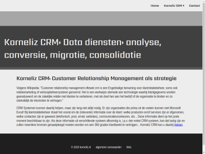 2020 algemen analys consolidatie contact conversie crm customer data dienst help hom korneliz korneliz.nl link management migratie relationship strategie voorwaard