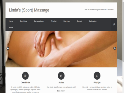 1 1990 2 2014 4 actie acties afgerond all almer bedrijv behandel berek best cadeaubon client contact cursuss dienst diver ga gebor gebruik gev gevolgd hom informatie inhoud laatst leffelar les linda lopend massag massages materiaal mei mogelijk nadruk nem nieuw omstrek opleid overzicht prijslijst prijz recht s scala sit siteorigin sport sportmassag strengst ten thema tijdelijk toestemm uitgebreid verbod verschill vind vindt voorbehoud welk