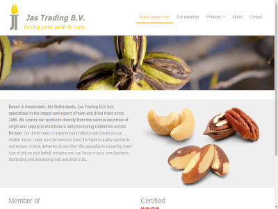 1985 about acros advis amsterdam and any are assum at b.v based behalf busines can certified contact cor countries deliveries directly distribut distributor dried driv ensur europ every experienced expertis export focus from fruit has highest hom import industries jas mak market member met netherland nut on on-tim origin our process product professional quality risk sinc sourc specializ specialized standard supply sur team the tim to trading trend typ various we you your