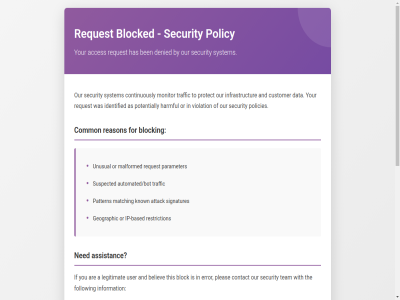 00 020 1101ca 36 364 9 a acces amsterdam and are as assistanc attack automated/bot based believ ben block blocked blocking by common contact continuously customer data denied error follow for geographic harmful has hogehilweg id identified if incident incident-id info@solvinity.com information infrastructur ip ip-based known legitimat malformed matching monitor ned or our parameter pattern pleas policies policy potentially protect reason referenc request restriction security signatures solvinity suspected system team thank the this timestamp to traffic understand unusual user violation with you your