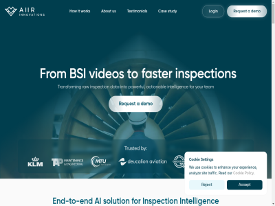 1 1.8 1096 2 2016 22 24 3 4 510k a abl about accept accuracy accurat action actionabl administrativ advisor ahead ai ai-powered aiir airlin all allow also alway amm/em amsterdam an analysis analyz and apart archiv are artificial as asset at automat automated automation aviation aviation-level avoided backed bart based be ben better biggest boost borescop bringing bruinsma bsi bsis built by can carer cas ceo cfm chances check chos chun cj click collaborat collaboration commercial companies compatibility complianc connected consistency consistent contact coo cookie cookies cost costly could countries covered crack creat critical cto customer cutting daboux damages data david deal defect deliver demand demo designed desktop digital digitally disposition during e e-mail easily edg efficiency effortlessly elevat end end-to- engin enginer engines enhanc enterpris entir equipment error escapes every everyon experienc expert eyes factory few fewer field finding flor focus footag for fraction free from ftai function futur gemert generat generation giving gon got hardwar has hav head hid high higher hour how huijser human identified improv improves includ increas increased increases independenc independent industry innovation innovator inspected inspection inspector intelligenc interest interested into issue it jan jesus joan job junior just key klm leading leas les lessor let level leverag linkedin list liv ll lock lock-in login lok long longer look-up mail maintenanc making management manager maximiz met might million minimiz miriam missed modul moreno most mro mros mtu muyskenweg names ned netherland neutral no not oem on one onlin only open operation or our overlok owner panic part paul perform platform policy possibl powered powerful precision predefined president prevent proactiv proces product productivity progres proposed protection proud provid quality quickly raw re read real real-tim recognized record reduc reduces remko remot repair report request respected review