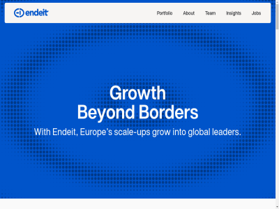 0 1071 114 2026 23 28 41 56 7a a about acces acquired acros ai ai-enabled amsterdam an and announc are arrival as asset at b balanc believed ben beyond border bringing by capacity capital carolin cement centric climat co co-founder colonnad combin commercial companies contact cro cybersecurity decades deeply dep disruption dk enabled endeit eur europ european expand expertis felt femal finding fintech firm focus for founder freedom from futur germany gives global grey grounded grow growth growth-stag gtm has hav help impact info@endeit.com info@endeit.de info@endeit.se insight into investment investor it january job johannes journey landscap leader leadership led linkedin login lok m management market met netherland new on onboard opportunities opportunity other our outset partner pictur portfolio primarily read realis rigour rip s saw scal scale-up scaled security series sfdr shared stag stockholm strandvag strong support supportiv swed team tech tech-centric technology testament that the them they thinking this thrilled ticket to two under understod ups us values vermeerstrat we who whol why with without work you