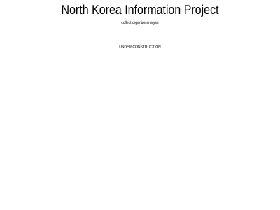 analys collect construction information korea north organiz project under