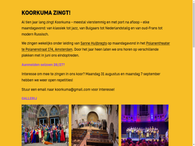 17 174 18 2 20 2025 2026 22 24/25 25/26 26/27 27 28 31 4 7 aanmeld afgelop aflop amsterdam anloo april aprilfeest augustus bulgar bur collag eindoptred elk email februari felix fran gallerij gemist glur hen hor huijbregt integral interes januari jar jazz juni kijk klassiek koorkuma koorkuma@gmail.com kor korendag lang lat leiding maandag maandagavond maart magnuskerk mee meestal meritis modern nederlandstal open optred optreden oud oud-fran paradiso plek polanenstrat polanentheater port repetities russisch sann seizoen september strom stur terug tien tijden verschill vierstemm we wekelijk wer zaterdag zing zingt zondag zong
