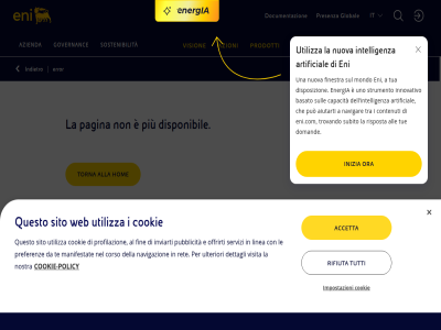 a accessibil accetta aiutarti all alla area artificial attività azienda azioni basato capacità carrier che con condizioni contenuti cookie cookie-policy corso da dell della dettagli di digitalment disegnata disponibil disposizion documentazion domand e energetica energia eni eni.com error fin finestra global governanc hom i immediata impegno impostazioni impresa indietro info inizia innovativo intelligenza investitori inviarti it l la le linea manifestat media mission modo mondo navigar navigazion nel non nostra nuova offr offrirti oman ora pagina per piattaforma più policy preferenz presenza privacy prodotti profilazion prospettiv pubblicità può questo raccontando ret rifiuta riservata risposta rivolg scopri servizi si sito sostenibil sostenibilità strumento subito sul sull tecnologica termini torna tra transizion trasparent trovando trovata tua tue tutti ulteriori un una uno utilizza valori vision visita we web è