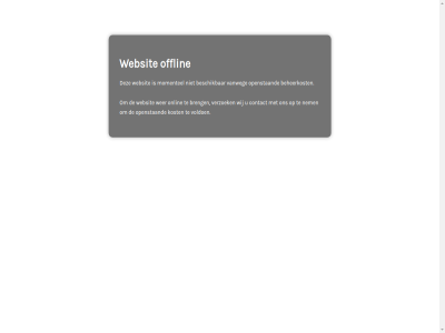 beheerkost beschik breng contact kost momentel nem offlin onlin openstaand vanweg verzoek voldoen websit wer wij