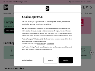 0 00 22 accepter acties advertenties baby beauty besteld binn buit cadeaus communicatie cookie cookiebeleid cookies daarmee daarnaast del derd drogist eerder elf etos etos.nl extra folder gebruikt gef gekocht gel gepersonaliseerd geplaatst gezond help huis informatie inlogg instell interesses internetgedrag intrek jou jouw keuz kind klikt les licham mak make-up makkelijker media merk mogelijk morg nieuw onz pack pamper partij pass per persoonlijker plaats populair privacybeleid profiel reis servic shop shopp snel social techniek thuis toestemm trending trio up uur verder vergelijk verschon verzamel verzorg via volg voordel vrag we websit weiger welk wij wijzig winkel zoek zwanger