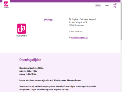 -17.00 -18.00 0 00 020 1071 12.00 259 26 28 30ml 38 45 49 5 6 60ml 66 79 8 9 9.00 95 99 aankop accepter algemen amsterdam balm betaalmog bolletj boogaard cacharel cadeaubonn cheques cookies cornelis creditcard da da-cadeaubonn da-spaarsystem dr drogisterij eau elk euro hauschka hom info@daboogaard.nl iris iris-cheques jk korting krijgt kuurshampoo lip m maandag maandag-vrijdag noa onz openingstijd pagina parfumerie policy privacy retour roz s schuytstrat selsun sensitief spaarsystem spray stempel stempelkaart t tandpasta teven toe toilet verzend voeg volgend voll voorwaard vrijdag webshop werk wij winkel winkelwag wit zaterdag zondag zout