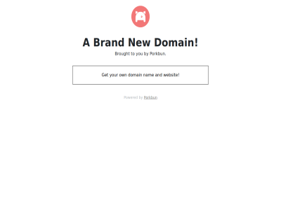 a and brand brought by domain get nam new own porkbun powered to websit you your