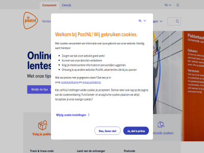 bekijk consument contact cookies lenteshopp mis nl onlin ontvang onz open pakket postcod postnl postnl-punt privacy punt search servic submenu tip trac track verstur volg we webshop wij zakelijk zoek
