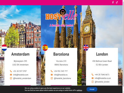 +31 +34 +44 08042 0ea 1102 153 20 337 395 458 545 5707 6671 7646 777 931 a about accept amsterdam are barcelona best bethnal bijlmerplein can cookies dk e2 experienc femal find giv go gren hostel hostell info@hostelle.co.uk info@hostelle.com info@hostelle.es julia london mor off on only or our out road setting switch the them to using via we websit which you your