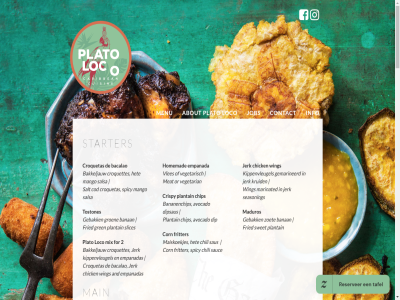00 1052 17 18 2 21 22 24h 24u 29 30 a about allergie allergies amsterdam an and and/or any are at avocado bacalao bakkeljauw banan bananenchip bean bereid beschik bon bout bream by can caribbean changes chick chili chip closing cod coleslaw contact copyright corn crispy croquetas croquettes cuisin d dag daily day dessert diet dip dipsaus dorad earlier elk email empanada empanadas even every extra famous fod for french fresh freshly friday fried fries fritter garlic gebak gemarineerd gesererveerd geserveerd gren groen het hogerbeetsstrat homemad hour huisgemaakt if info info@platoloco.nl inquiries jamaican jerk job jobs@platoloco.nl kip kippenvleugel kitch klein/small knoflooksaus know koolsla kruid kruidig leg let loco mad maduros main maiskoekjes mango marinated meat meld menu mix momentel open or our out oxtail plantain plato pleas potato prepared question request reservation ric rijst rombout rout s sala salad salsa salt saturday sauc saus sea season send served sides singl slices sold sometimes sparerib special spicy starter stew styl swet talenc the thursday to toetj tomat tomatoes tostones tropical twist us vacatures vegetarian vegetarisch veggie ver vles vn we webdevelopment wednesday weekly wing with you zoet