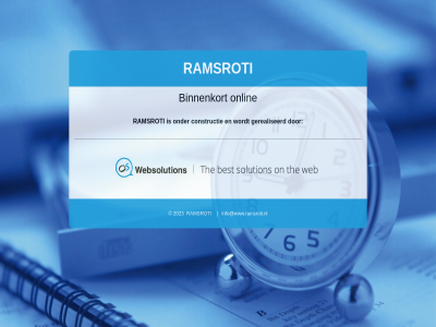 2023 binnenkort constructie gerealiseerd info@www.ramsroti.nl onlin ramsroti www.ramsroti.nl