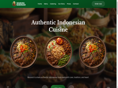 10 14 20 26 4x 99 ajam and authentic bami/nasi/mihoen bef car cater chevron chick clay contact cuisin egg exist experienc fod heart hom indonesia indonesian left longtong mad menu now order our own peanut pres rames read ric right satay sauc shar soul special start stick story tast the to tradition veggie veggies view warungbarokah.nl we with your