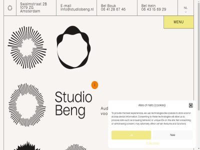 06 1079 15 28 29 2b 41 43 46 67 69 acces adversely affect allow amsterdam and and/or as audio beeld behavior bel beng best beweg bouk browsing certain consent cookies data devic e e-mail experiences features function hein hom i ids info@studiobeng.nl information lik mail may menu nee nl not on or post privacybeleid proces productie provid sit stor studio such swalmstrat technologies the thes this to unique us use we will withdraw zg