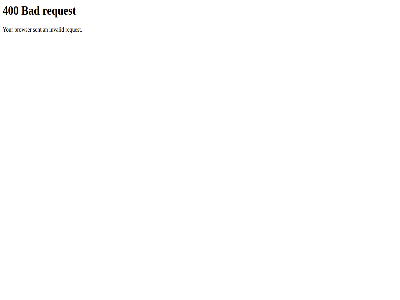 400 an bad browser invalid request sent your