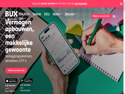 1 10 10k 30 4.3 4.6 5 58403949 75 aandel aangebod aantrek abn account accounttyp advies afm all amro apart app appl april automatisch autoriteit b.v bedrag begin belangrijk beleg belegd belegg belegger beleggingsadvies beleggingsbesliss beleggingsdienst beleggingsplan beleggingsplan-functionaliteit beleggingsplann beoordel betrek bevat beveil binn binnenkort bouw brengt bux content cookie daarnaast dal deutsch dichter direct document doe doel echt eenvoud eerst eig elk english es español eten etf euro expert facebok financiel fr fractionel français functionaliteit geld geregistreerd gewoont go gratis groei grot handelsmerk harder hel help hiermee hoeft hulp inc inleg instagram invester inwinn ipad iphon ipod it italiano itunes jij kamer kennis kent kies koophandel kost krijg kun kunt laagst lag land lat logo lop mak makkelijk markt menu merk meten minder moet nem niet-belegd nl nummer onafhank onderwerp ontdek ontvang onz oorspronk opbouw open per periodiek pilot plan plann plus prim profiter referral rendement rent rentepercentag risico rond s sam samengesteld servic setting spaarpropositie spaarreken spar stap start stat stel stijg stor strak tal tariev terugkrijg thematisch to toegang toegank toezicht touch twitter uitlen vacatures vanaf verliez vermog verstrekt vertrouw vier vindt volled voordel voorwaard vs waard we weg werk youtub zelf zet zie zowel