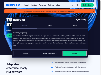 1 2 2026 3 4 6 a about accept acros adaptabl additional aggregated agreeing ai ai-generated ai-powered all allianc allow alway an analyst analytic and and/or anonymous api api-based are as based be becom best best-in-clas blog bok boost brand browser building buying by can carer cas champion channel chaos clas click commerc compil complex complianc composabl conduct connected consent contact content cookies copyright cosmetic current customer customiz cycl data declin demand demo detail determin development digital distribut do doesn dsa e e-commerc effort email embedded end end-to- enrich enterpris enterprise-ready evaluat event evolves experienc experiences expert explor files flexibl for form fully g2 generated global glossary goodbye governanc how improv industry industry-lead information innovativ inriver integrated integration into join leader leading legal letting library lif limit limitles log login mach manag management manufactur manufacturer market marketplac medical member model most ned network new no offer omnichannel onboard one only optimiz opting our overview partner partnership performanc pim pimtalk plan platform policy powered pref preferences pricing privacy product proud quality raw react ready receiv recognized related research resourc resources revenue review right roi s sas say scalabl search security see services shelf simplify singl single-click softwar solution sorry sourc stack story stream studies submit subscrib support sustainability syndication t tech technology tell term that the ther this to tracking trademark training trend trust trusted truth turn understand us usag use used value verified videos we web webinar websit what with within work workflow world you your