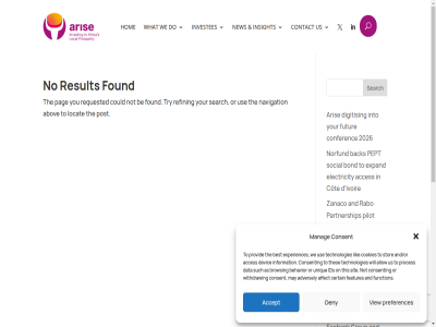 +27 +31 0 20 2026 205 21 2222 2300 300 abov accept acces advanc adversely affect agricultural all allow amsterdam and and/or aris as back banco bank be behavior best bond brandesign browsing by calbank cap certain china conferenc consent contact cookies cooperation could côte d data dealerdirect deny designed development devic dfcu digitis do ecobank electricity equity expand experiences features financial for found foundation function futur get governanc group growth hom ids iidentifii impact inclusiv info@ariseinvest.com information insight into investes investment ivoir lik locat manag mandat may mechanisation mission moza navigation new newsletter nmb nmbz no norfund not omnisient on or pag partner partnership peopl pept pilot portfolio post preferences proces provid rabo refin report requested reserved result right search sign sit social socremo stor strength such technologies the thes this to touch town try undp unique unlock up us use values view we websit what will withdraw you your youth zanaco