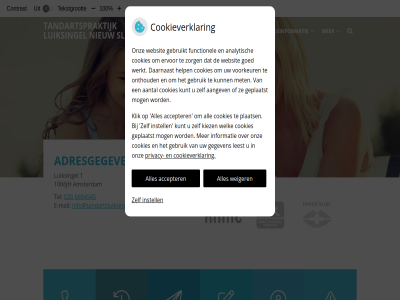 020 1 10 100 1066jh 6694545 aangeslot accepter adresgegeven amsterdam bevorder contrast cookieverklar e e-mail gezondheidsinformatie hom hoofdmenu info@tandartsluiksingel.nl instell knmt konink luiksingel maatschappij mail menu nederland nieuw privacy slot submenu tandartspraktijk tandheelkund tekst tekstgrot tel vergrot verklein weiger