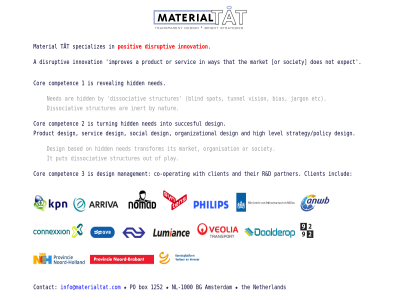and are based bias blind by contact design disruptiv dissociativ etc hid high inert info@materialtat.com innovation its jargon level market material natur ned on or organisation organizational positiv product servic social society specializes spot strategy/policy structures tat transform tunnel tåt vision