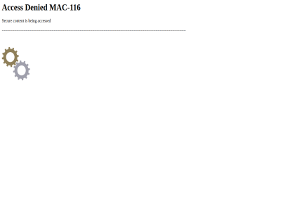 -116 acces accessed being content denied mac secur