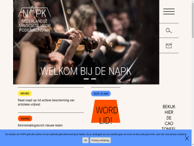 01 020 03 09 10 1019 15 20 2026 26 5 7517010 actiev advies agenda all amsterdam artistiek beantwoord bedrijfsvoer behoeft belangenbehartiger bemoei bescherm beter bevordert bezoek bijvoorbeeld bis bis-theater blijf br bundelt bureau cijfer colofon complet contact creatiev culturel cultuursector dienstverlener dynamiek en gebeurt gestuurd goed handvat heinkad hoogt info@napk.nl inhoud kennismakingslunch kernvrag kracht kunst lat led lid link maatschapp menu moet muziek napk napk-start nauw nieuw nieuwsbrief ok ontwikkel open organisatie overleg piet pleit podiumkunst podiumkunstenproducent polarisatie politici positioner privacy professionel rad rapportag roept routebeschrijv schrijf sector sectoroverleg slagvaard sluit spanning start stat statement theater trendanalys vanuit verenigd verklar vijf volg vrag vrijheid we weerbar welkom werk werkgeverschap werkgeversorganisatie word zichtbar zien zoal zoek zorgt