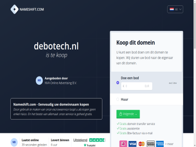 2004 2025 2288aa 39 6 88910652 aangebod aankoopprijs advertis allemal assistentie aud b.v best betaalt betal bezit binn bod breng btw btw-factur cad chf commissie currency czk debotech.nl dienst direct direct-kop dkk doe domainexpert domein domeineigendom domeinnam duurt e e-mail eenvoud eigenar enig enkel ervor escrowservic eur excl extra factur gat gbp gebruik gehel gekocht geld geled gemak gratis hkd hoelang huf hur jpy jullie kop koper kost krijgt kunt kvk laatst languag levert loopt mail mak menu mocht mogelijk nameshift.com nb nederland nl nl864820458b01 nok nva nzd onlin onverhoopt onz open overdracht overdrag overeengekom pln prijs reken rijswijk risico ron second sek servic sgd sinc snel steenplaetsstrat stur terug transfer uiteraard usd uur veelgesteld veilig verhuiz verkoper via volgend voordat vrag werk wij zar zorg