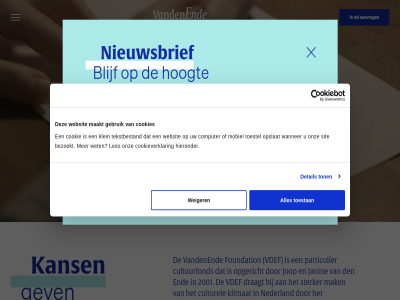 0 1 2 2001 aanvrag agenda artistiek bekijk bericht bezoekt blijf computer cookie cookies cookieverklar cultur culturel cultuurfond den detail digital draagt e e-mailadres end facebok fond foundation gan gebruik gev hieronder hom hoogt inhoud inschrijv instagram janin jop kans klein klimat laatst les linkedin maakt maandelijk mailadres mak menu mobiel nam nederland nieuw nieuwsbrief ondernemerschap ondersteun ontvang onz opgericht opslat overslan particulier professionel reactie schrijf sector sit sluit spambox sterker stimuler tekstbestand tip toestan toestel toggl ton toptalent vanden vdef wanner websit weiger wet zeker