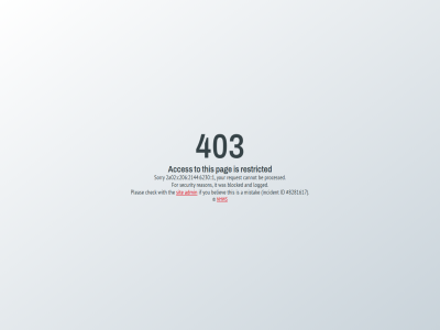 1 2144 2a02 403 6230 8281617 a acces and be believ blocked c206 cannot check for forbid id if incident it logged mistak nhws ninjafirewall pag pleas processed reason request restricted security sorry the this to with you your