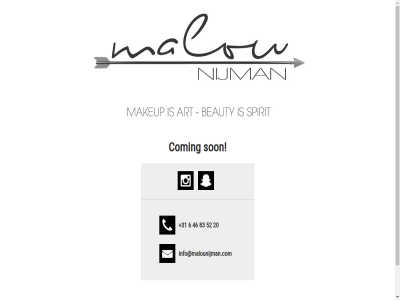 +31 20 46 52 6 83 artist by coming copyright info@malounijman.com mak make-up malou malounijman.com nijman powered son spectra studio up work