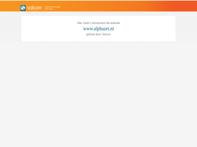 b.v binnenkort gehost internetdienst solcon vindt websit www.alphazet.nl