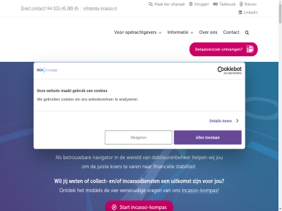 -12.30 -17.00 -45 033 09.00 1 13.00 2 291 3 321 3800 3821 389 4 45 5 8 aanbevel aandacht aanpak aanrader aansluit ac administratie advies afnam afsprak ag alarmer algehel algemen all alwer amersfoort analyser arbeidsintensief ariza b.v bedrijf begrijp behaalt behoeft bel belang belangrijk benelux beoordel beroepsorganisatie besprek bested betaald betaalt betaalverzoek betal betalingsregel betalingsrisico beter betrouw beveiligingsbedrijf bevest bewerkstell bewindvoerder bezit bezoekadres biedt bijna bijvoorbeeld bijzonder blijft busines bv cashflow collect communicatielijn consumentenkrediet consumer contact content control cookies cor corebusines correspondeerd creatiev daadkracht daarin daarvan debiteurenadministratie debiteurenbeher denk detail dien direct disclaimer doe doet dossier dossier/portefeuille download dso dso-ratio echt een eenvoud eerst effectief eig eigenares elk en/of enkel erkend ermee ervar eventueel factur facturer final financ financiel focus focuss ga gat gav gebruik gedragsvoorschrift gedur geeft gef gegan gegev gehoud gekom gemaakt genom gerechtsdeurwaarder gesprek gev geval gevoel goed grip grond grootst handig hart hel help hetgen hield hoofd hoogt hotel hoteleigenar houd huidig ideal ieder impact incasso incasso-kompas incassobureaus incassodienst incassokost info@nda-incasso.nl informatie ingeschrev inlev inlogg inmiddel inning inspann instantie international inzicht janss jar jij jou juist jurist kantoorur kantor kennis kennismak kennismakingsgesprek ker keurmerk keurmerk-svi klant klantgericht knelpunt koer kompas konink kort kost kostbar krijg krijgt kund kunt kwijting lat leerbedrijf leest legg leid les lid ligg link linkedin liquiditeitspositie loss maakt maatwerk mak manager markt mat medewerker mee meest menselijk method middel misverstand mogelijk navigator nda nda-incasso.nl nda-method netwerklan nieuw nodig omzet onbetaald onderdel ondernem ondernemer ongeacht onnod ontdek ontsnapp ontvang ontvangt ontwikkel ontwikkeld onz oog 