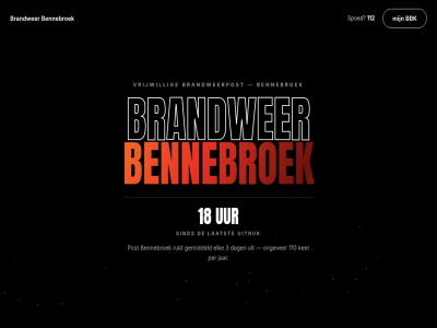 110 112 18 3 bbk bennebroek brandweerpost brandwer dag elk gemiddeld jar ker laatst ongever per post rukt sind spoed uitruk uur vrijwill